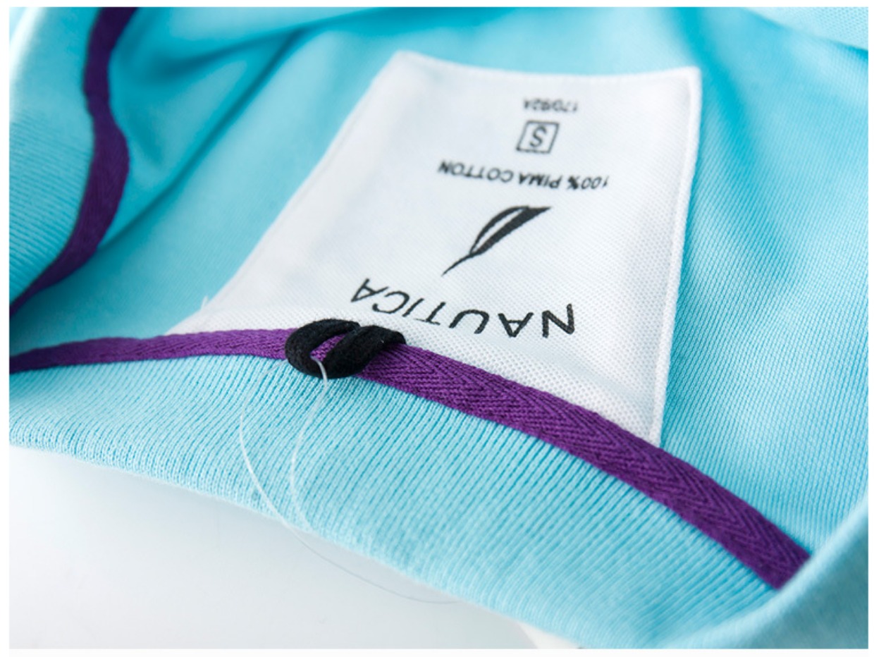 NAUTICA Thanh niên cotton Bắc Âu giản dị nam ngắn tay ve áo trung niên kinh doanh áo polo màu rắn Paul t shirt polo