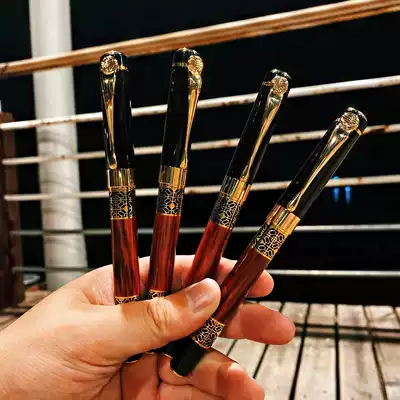 Luxury limited wood grain gift box high-grade metal signature pen gel pen pen business office signature pen