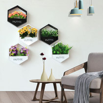 Wall decoration hanging on wall flower basket hanging on wall of flowerpot bedroom home Nordic wind in wall flower pot