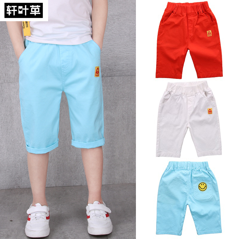 Bé trai quần short mùa hè 2019 quần âu mới mất quần childrens quần bảy điểm mens trẻ trung và lớn quần cotton tinh khiết Hàn Quốc phiên bản.