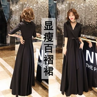 Черная юбка в складку