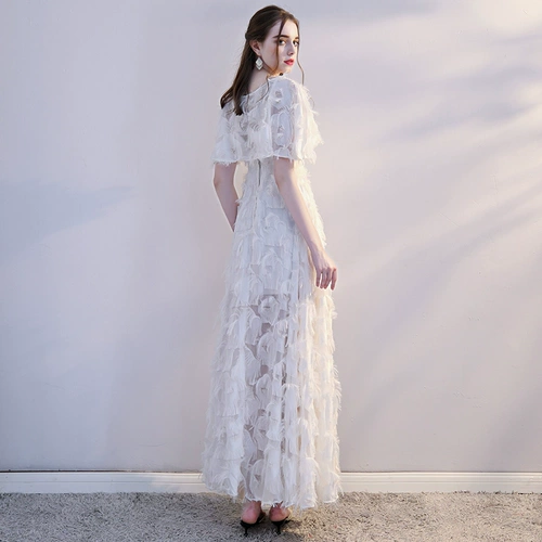 Белое длинное платье, юбка для школьников, длина макси, коллекция 2023