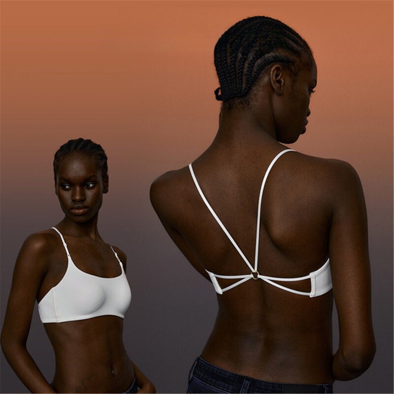 Square-Neck Tube Top with Beautiful Back Design for Women 2026, Sexy Cross-Strap Backless Anti-Exposure Bra, Hot Girl Style Without Underwire