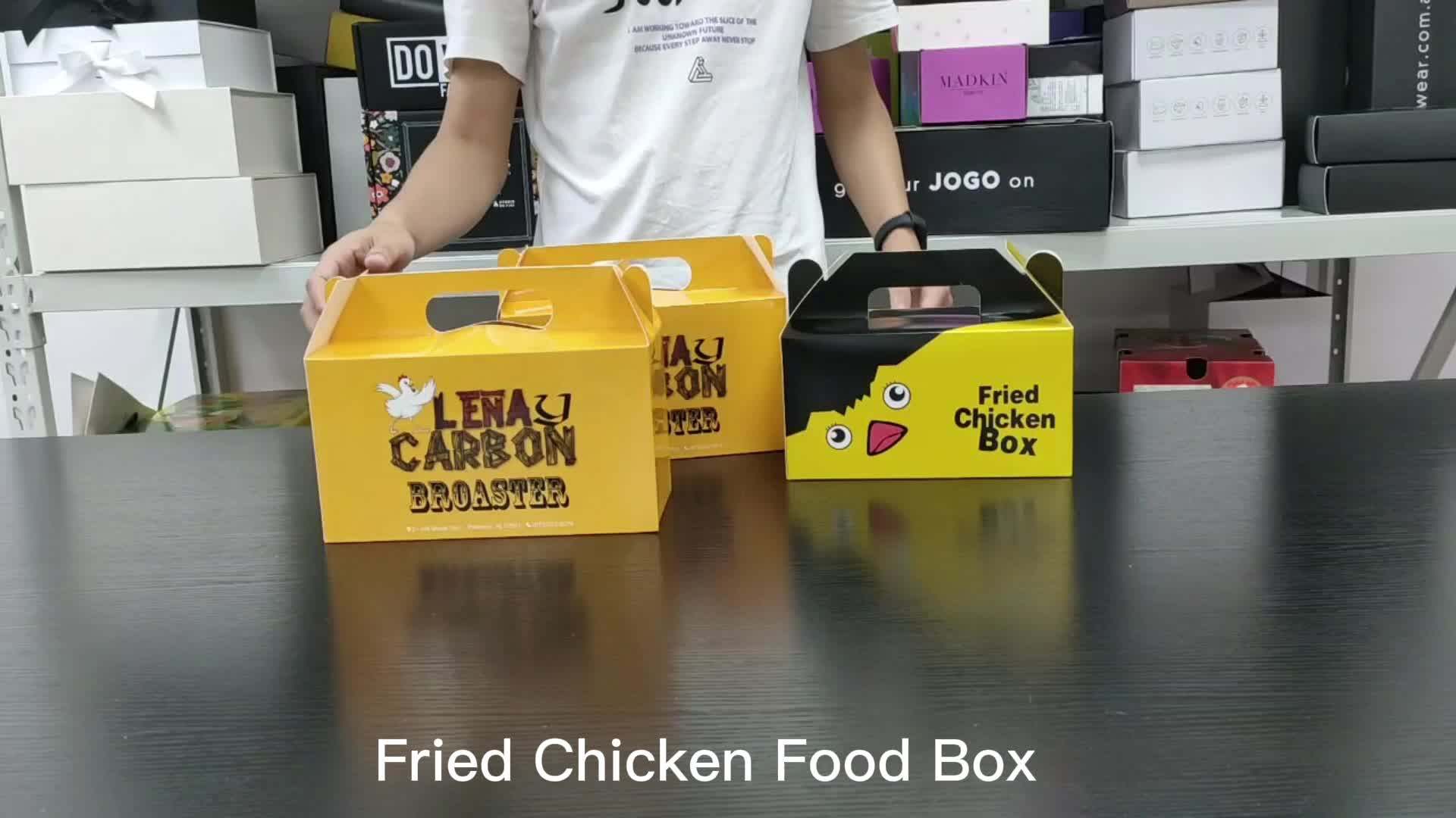 Custom Design Burger And Fries Box Chicken Wing Packaging Box Take Out