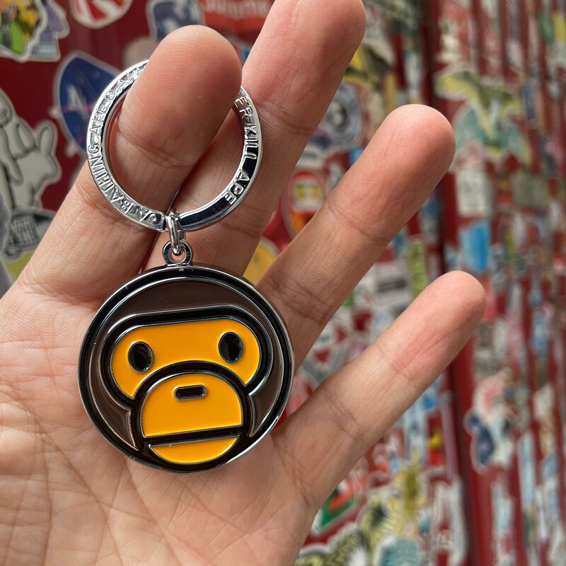 Trendy Brand Baby Milo Keychain Keyring Accessory Bape Sub-Brand Accessory Ape Head Nigo Same Style