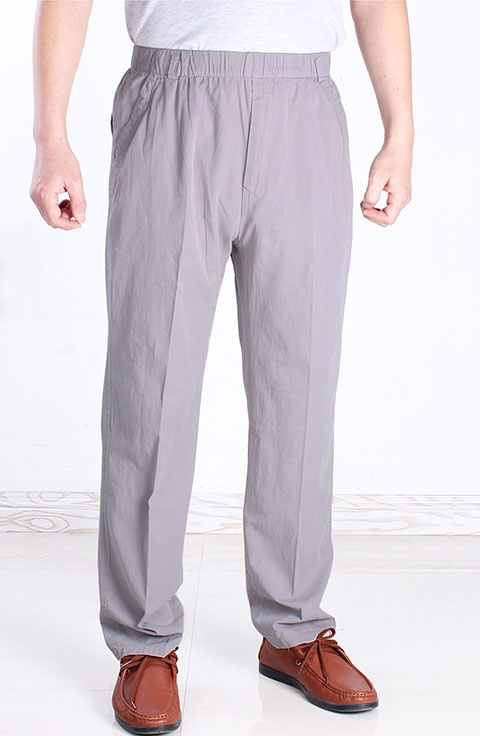 Quần trung niên nam thun thun thun quần rộng mùa hè mỏng quần nam cotton cao eo squat cộng với phân bón để tăng quần ống suông nam