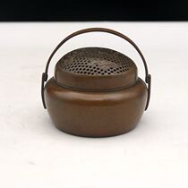 Pure copper small Number of incense Incense Stove With Handle Stove Home tea Incense Oven Smoked Incense Stove Tray Fragrant Sandalwood Stove Red Copper Incense Stove