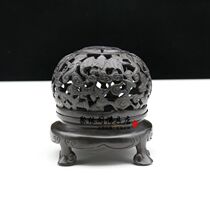 Imitation ancient pure copper hollowed-out official hat incense stove sandalwood smoked incense pan with incense tower incense stove Home Lilly-burning incense stove