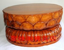 Camphor wood double-layer lotus base lotus platform solid wood Guanyin Buddha statue base Buddhist niche offering table standing cabinet Vajra platform