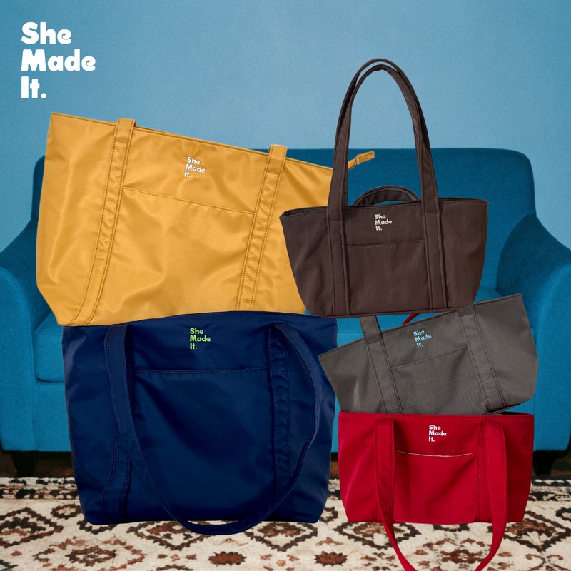 Shemadeit "Sweet Winter" Nylon Tote Bag Waterproof Original Niche Commuter Shoulder Tote Bag