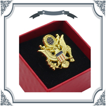 Spot popular custom American golden cap badge badge badge film and television props 2 5x27cm