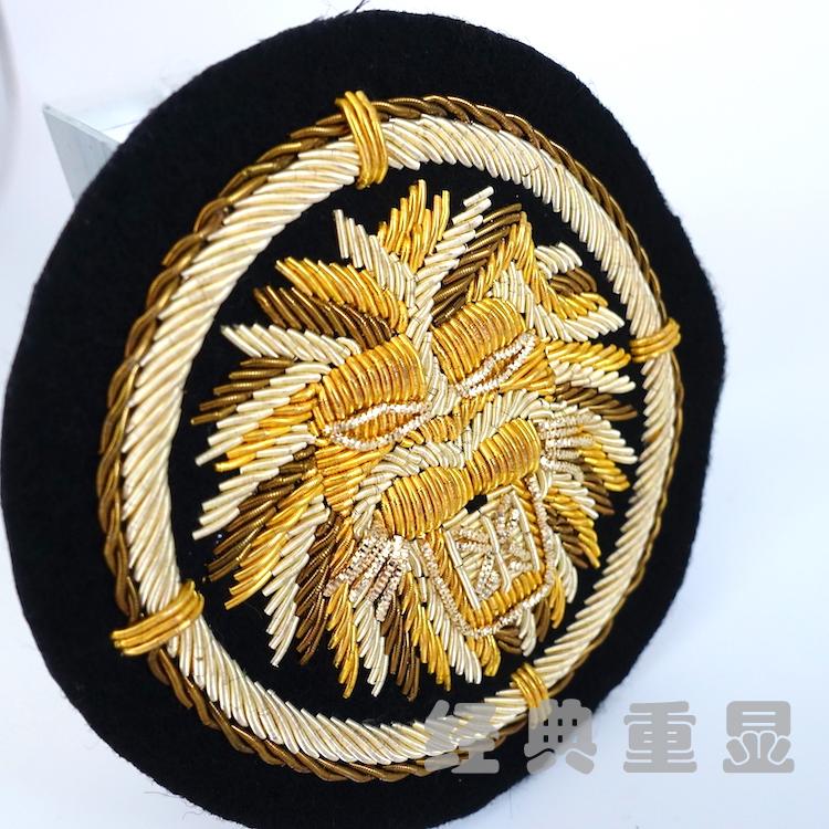 Spot 2016 mới nhập khẩu dây thêu huy hiệu vàng tròn sư tử túi quần áo dán vải 8,9cm - Những người đam mê quân sự hàng may mặc / sản phẩm quạt quân đội áo khoác sĩ quan