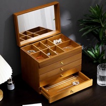 Dressing table mirror makeup mirror desktop desktop retro master bedroom dressing mirror light luxury high-end internet celebrity student dormitory