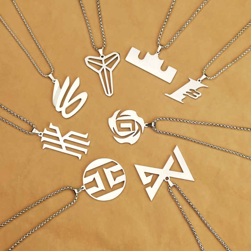 James Ross Pendant Kobe Logo Iverson Curry Harden Irving Necklace Basketball Souvenir Gift for Men