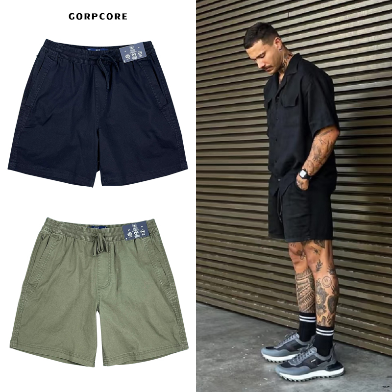 Summer Vintage Washed Quarter-Length Shorts for Men, Japanese Retro Cityboy Style, Loose and Versatile Trendy Brand Sports Cargo Pants
