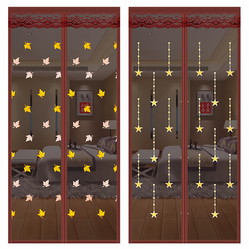 Magnetic Mosquito Net Door Curtain for Home Use, Self-Adhesive Mosquito Net, No-Drill Fly-Proof Partition Hanging Curtain, Magnetic Mosquito Screen Window Net