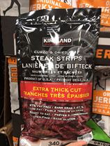 Spot Canadian Kirkland Steak Strips Black Pepper Beef Jerky 340g thick cut degreased