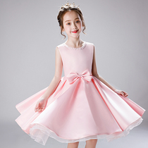 Childrens dress summer girl flower girl princess dress little host piano performance dress little girl birthday evening dress short
