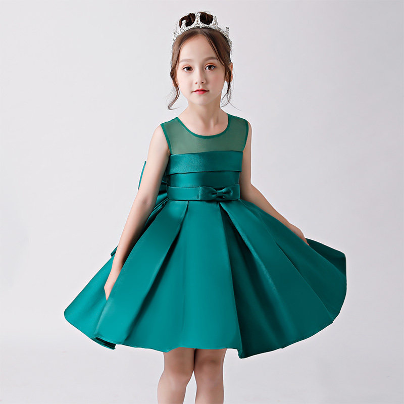 Princess dress girl dress fluffy yarn new flower girl dress girl catwalk birthday host performance costume summer