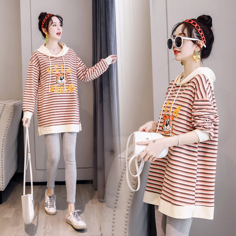 Pregnant women's spring clothing suit fashion models 2022 new gestation women clothes spring autumn and autumn clothes senior senses spring casual blouses spring