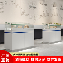 Custom Museum Display Cabinet Jade Jade Hand Office Relics Calligraphy And Painting Exhibition Hall Memorial Exhibition Cabinet Slant Glass Exhibition Cabinet