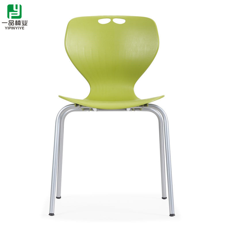 Imported red student chair school desk chair plastic steel training chair stacking conference chair thickened plastic office chair