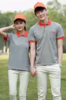 Серый оранжевый воротник короткий