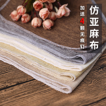 Imitation flax cotton linen background hanging fabric red live retro gourmet gourmet beauty medecine childrens clothing photo shoot props