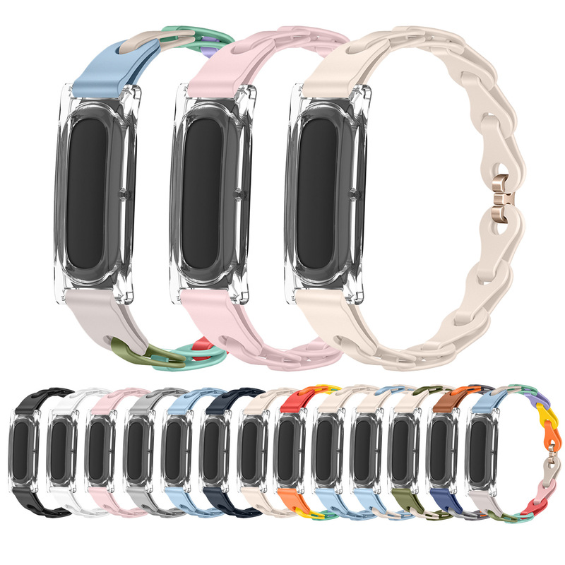Suitable for Google Fitbit Air Watch Strap Bracelet Silicone Strap Pc Protective Case Detachable Adjustable Wristband Suitable for Google Fitbit Air Watch Strap Bracelet Silicone Strap Pc Protective Case Detachable Adjustable Wristband