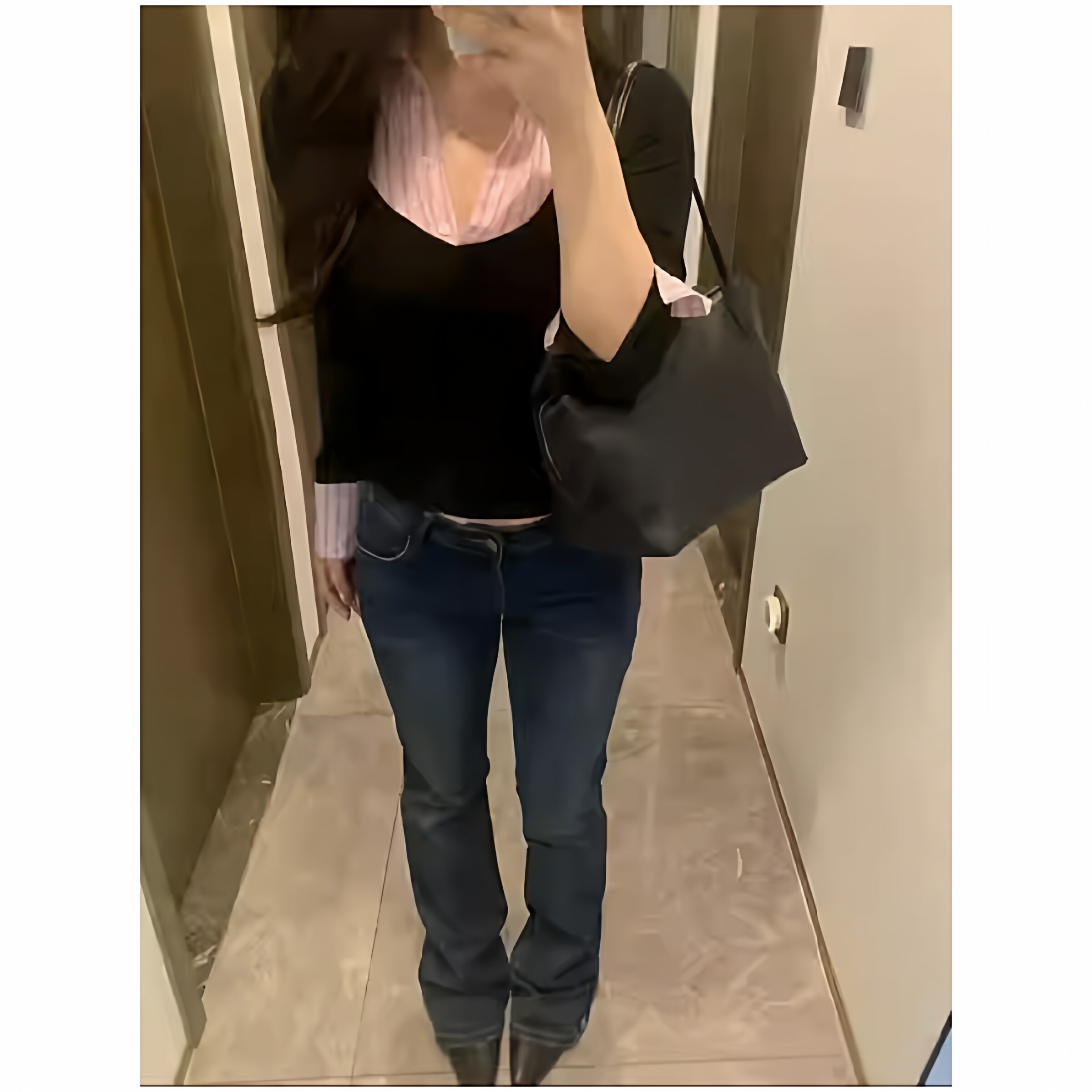 大码胖MM春季新款撞色拼接POLO领时尚减龄百搭修身上衣长袖T恤女