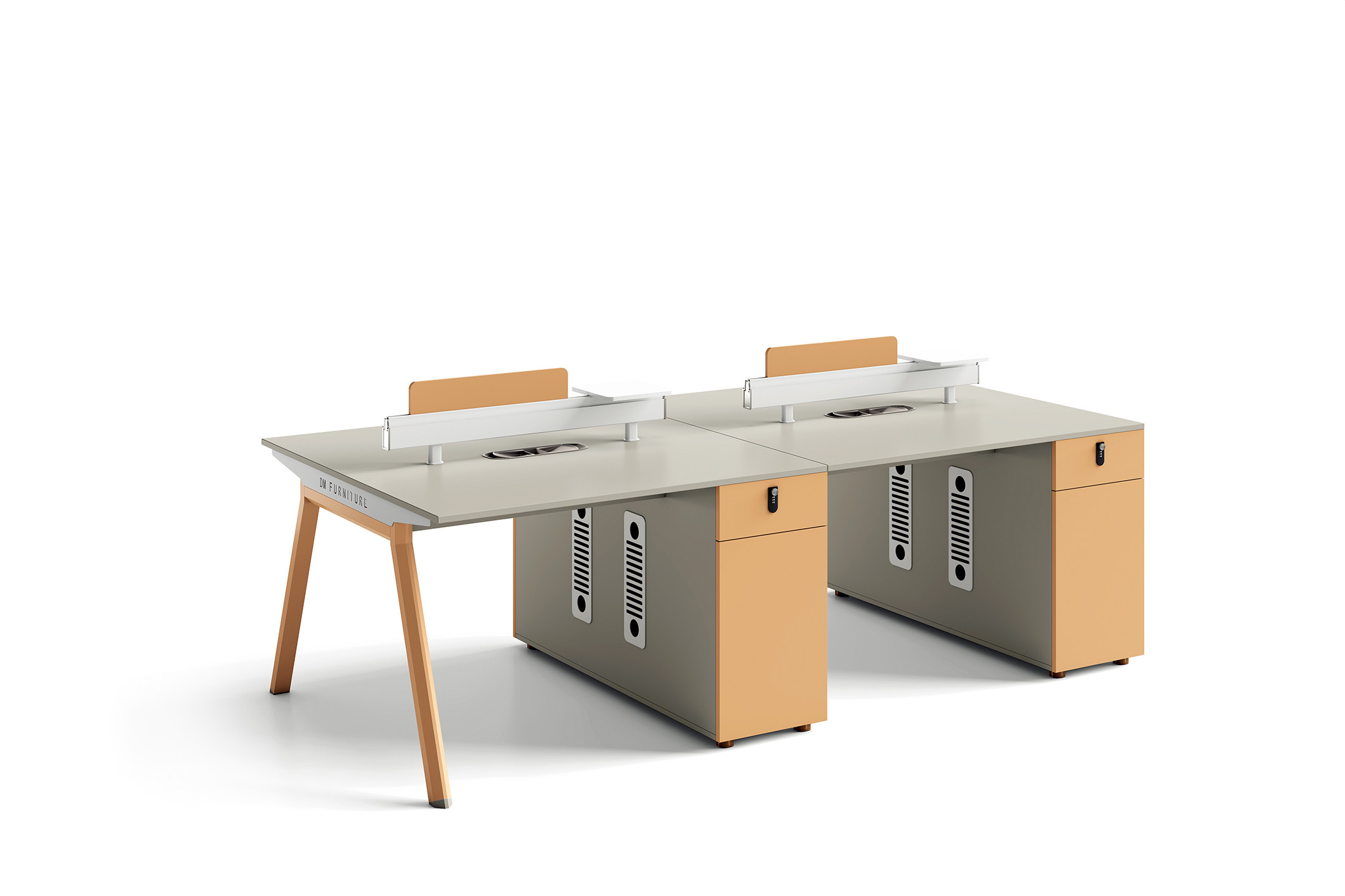 Staff desk double 4-person simple modern four-person face-to-face staff fashion financial desk chair combination