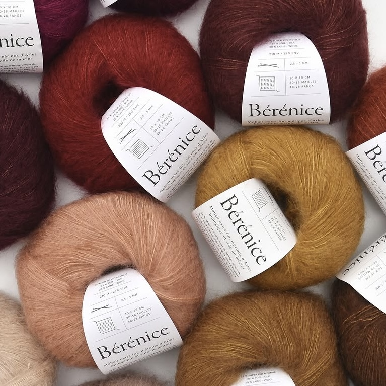 Southern French Rainbow Silk Mohair Bérénice Knitting Yarn 25G/210M Southern French Rainbow Silk Mohair Bérénice Knitting Yarn 25G/210M