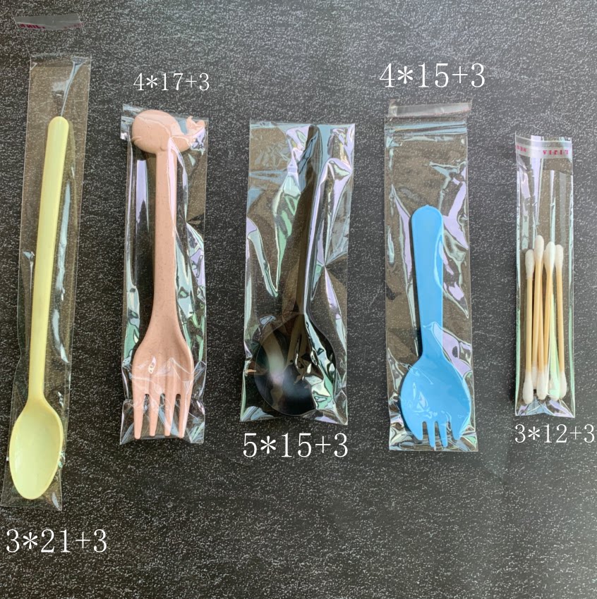 Disposable Plastic Spoon Cake Spoon Fork Packing OPP self-adhesive Self-adhesive bag Slender Bag Ornament Bag