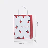 Клубника, льняная сумка