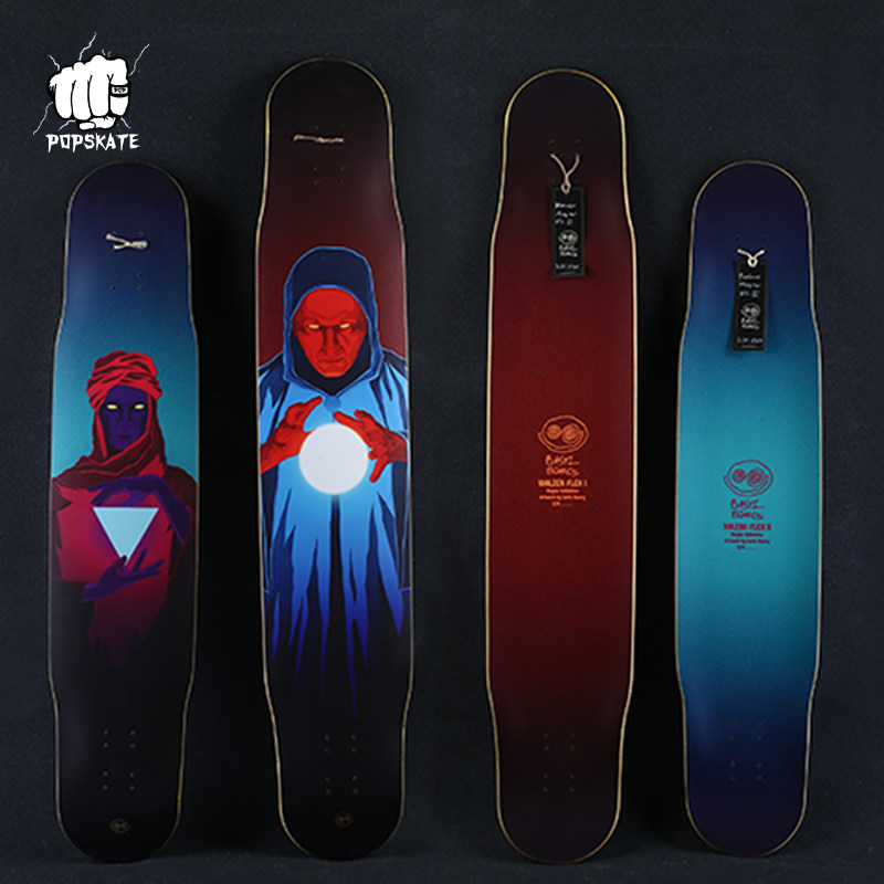 bastl long board german high-end long board skateboard all-round board DC flat flower brush arcade step (POP skateboard)