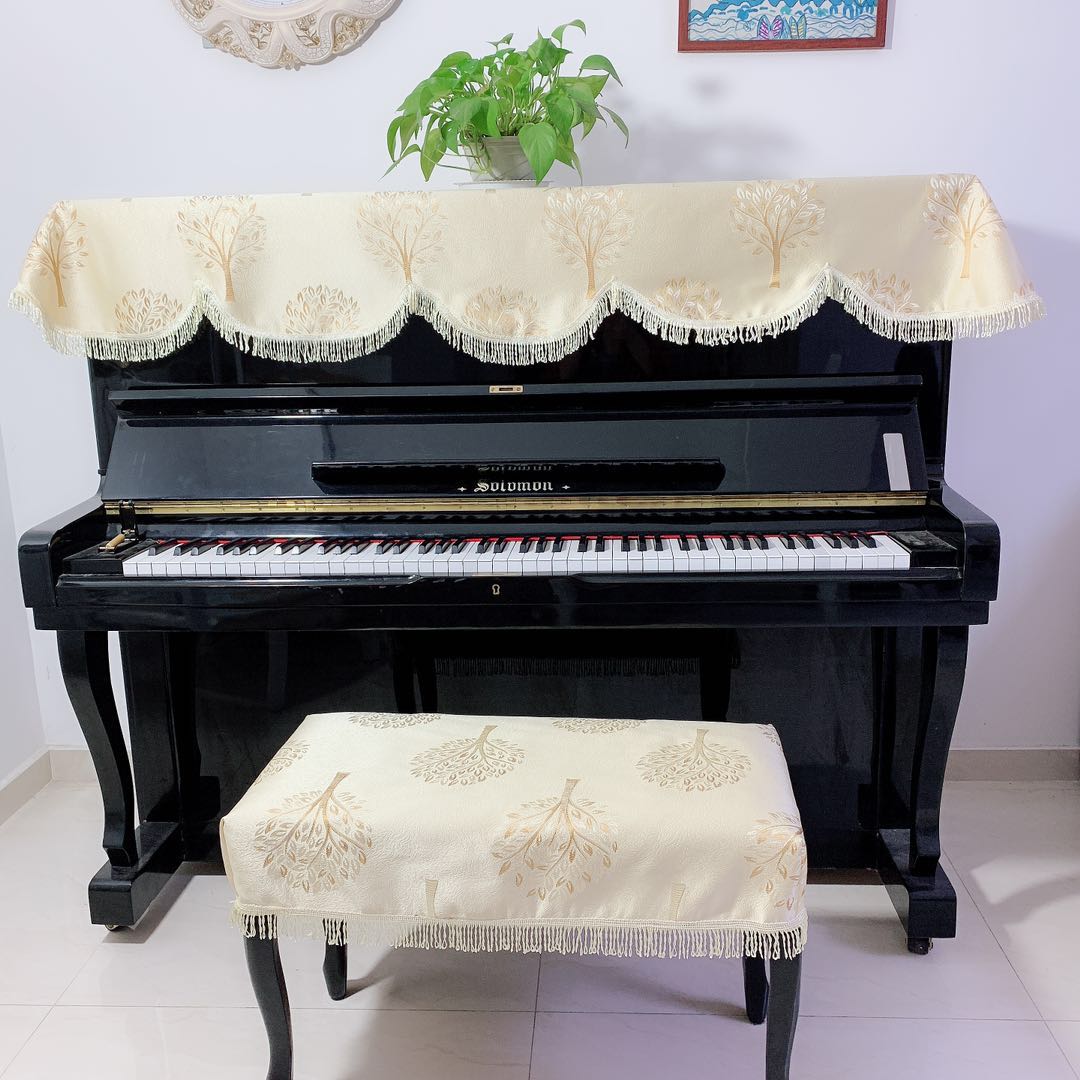 Piano cover half cover European piano towel cover embroidery fabric piano cover dust piano cover full cover piano curtain