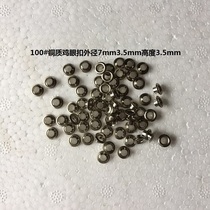 100# silver copper air eyelet hollow rivet outer diameter 7mm*inner diameter 3 5mm*height 3 5mm