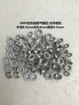 200#white aluminum chicken air eye buckle File bag Shoe eye buckle Outer diameter 8 5mm * Inner diameter 4mm*Height 4 5mm