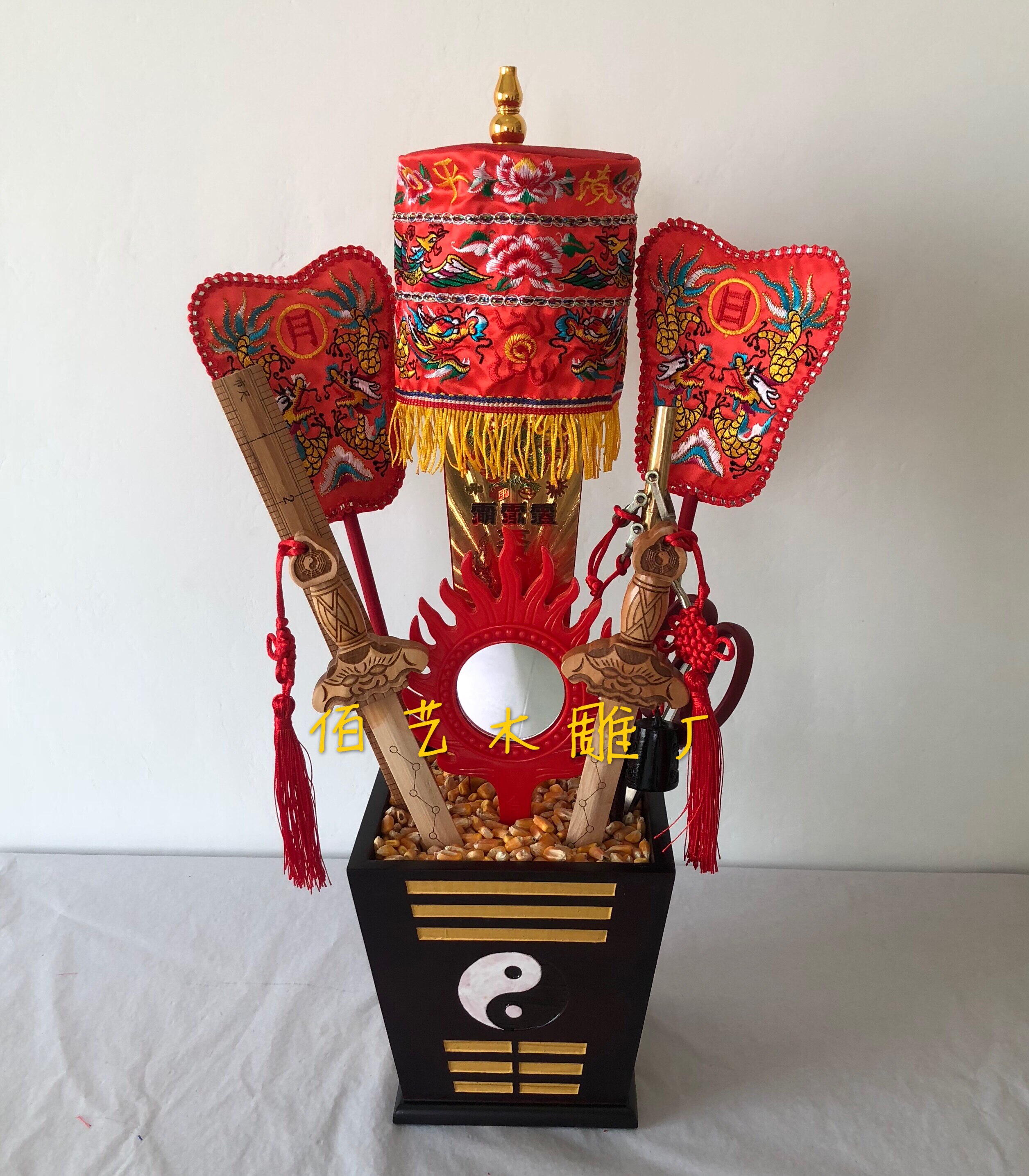 5-inch 5-inch (16 5cm) square-fighting rice hopper Baidou with a complete set of accessories