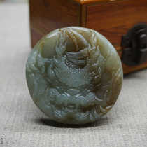 Natural Hetian jade faucet pendant sugar sapphire antique dragon dragon travels the world zodiac dragon mens jade pendant jade pendant necklace