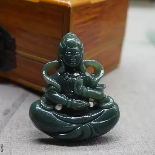 Натуральный чай Тегуаньинь из нефрита, подвеска подходит для мужчин и женщин, двусторонний защитный амулет