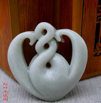 Lantian Jade Double-sided Hollow Turning the World Pendant Dual Styles Turning the World Around Time Jade Pendant for Men and Women