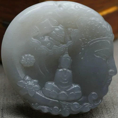 Натуральная двусторонная резная курительная трубка из нефрита, подвеска