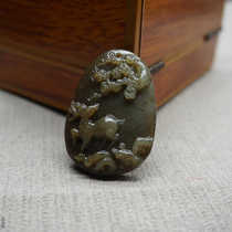 Sika deer pendant Fulu natural Hetian jade sugar jade companion all the way jade pendant men and women jade necklace pendant jade