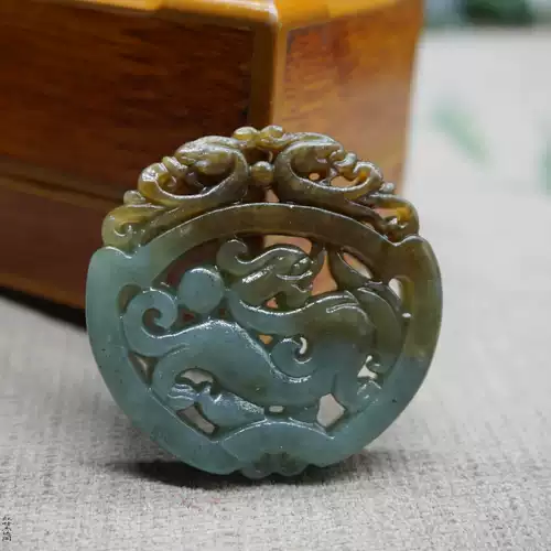 Натуральная двусторонная подвеска из нефрита подходит для мужчин и женщин