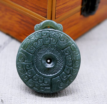 Hotan jade sugar sapphire pendant antique pattern peace buckle men's and women's jade pendant ruyi pattern natural jade pendant