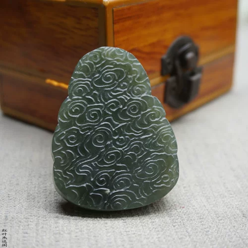 Будда из нефрита, природная руда, двусторонная резная подвеска