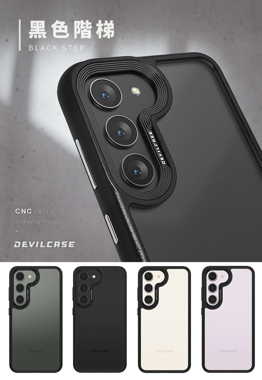 DEVILCASE Tough Shockproof Transparent Clear High End Premium S23, S23 Plus Samsung Phone Case
