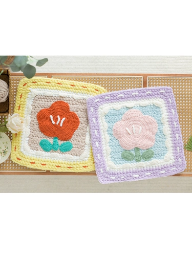 Подушка ручной работы, плетеный крючок для вязания, клубок пряжи, набор материалов, в цветочек, «сделай сам»