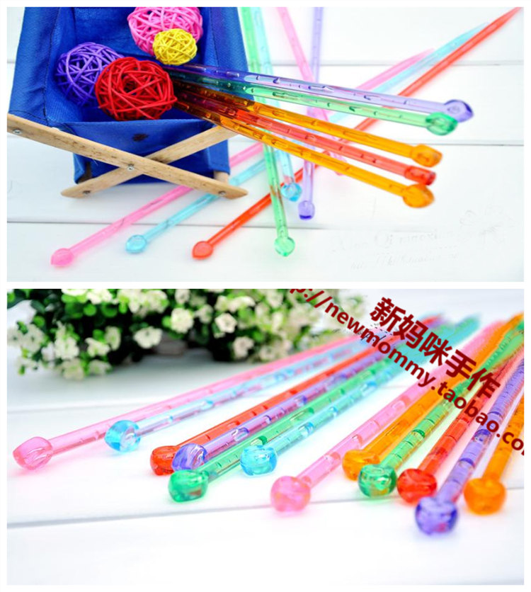 New mẹ làm bằng tay đơn tinh khăn cụ đầu dệt đan màu acrylic len dài đan áo len - Công cụ & vật liệu may DIY đồ đan len
